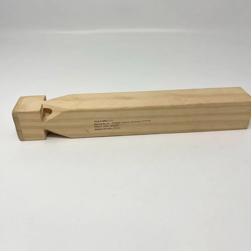 The Polar Express Wood Wooden Train Whistle 8.5” Warner Bros.